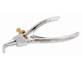 Alicates para arandelas exteriores con mordazas curvadas a 90° y acabado cromado | 2466